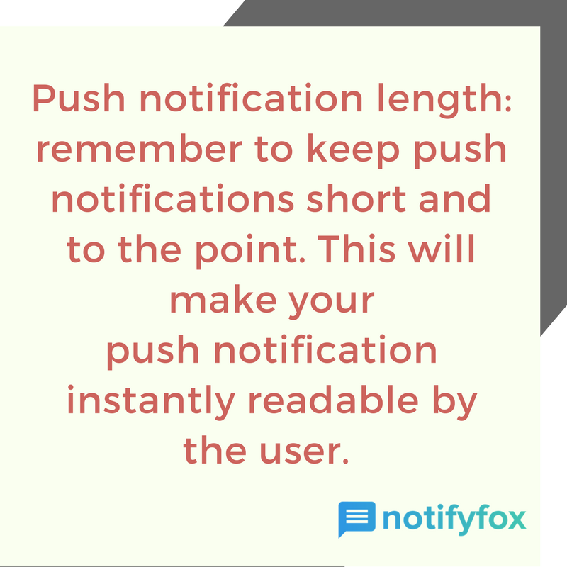 notifyfox's tweet photo. #Android is not iOS, #iOS is not Android. 
Push notification length: remember to keep #pushnotifications short &amp; to the point https://t.co/PIHgGT6cFo