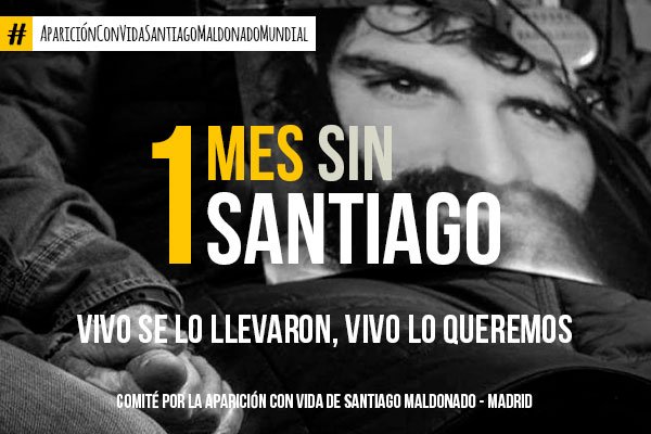 diegolotito's tweet photo. Me llamo Diego. Vivo en Madrid. Y también exijo saber dónde esta Santiago Maldonad #AparicionConVidaSantiagoMaldonadoMundial https://t.co/JUNUTuv8vV