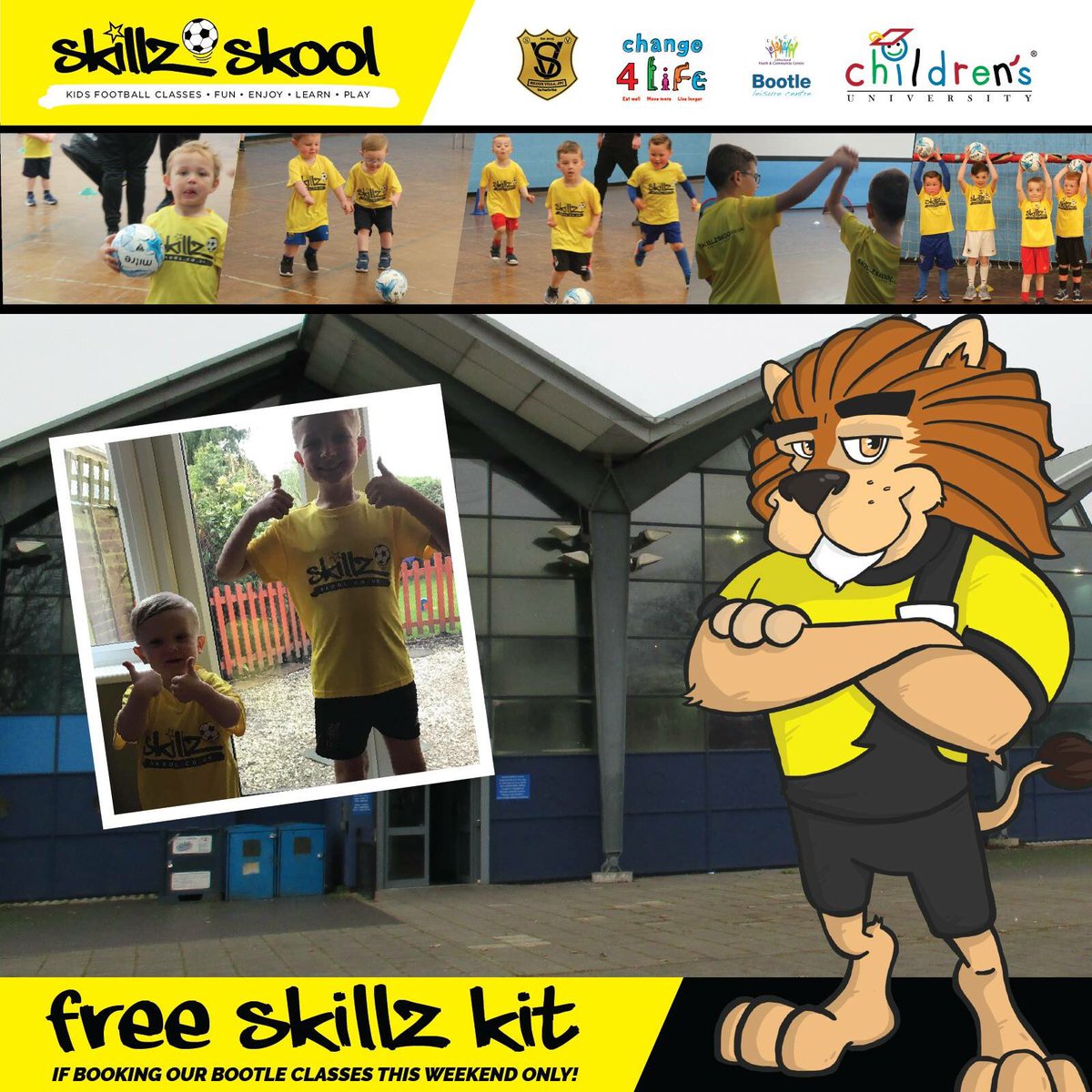 skillz_skool's tweet photo. ⚠️OFFER ⚠️Book this weekend at our new location in Bootle, and get a ⭐️FREE SKILLZ KIT⭐️for your 👦🏻or 👧🏼daughter.

💻https://t.co/PoRN5uYgDK https://t.co/GHI3zFNXHA