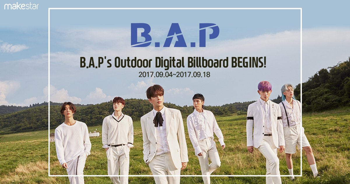 Makestarcorp's tweet photo. #비에이피  500% 스트레치골 옥외 광고가 9월 4일부터 9월 18일까지 진행됩니다! 
#BAP's outdoor billboard is getting put up from September 4th!

▶️https://t.co/aegpxQ1iXB https://t.co/XxiznfMZGx