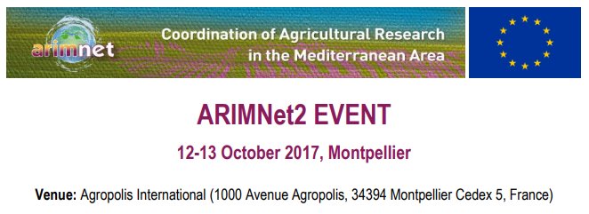 CIHEAMIAMM's tweet photo. Conférence finale #ARIMNet2, 12 &amp; 13 oct 2017: coordination de la recherche #agronomique en #Méditerranée. #FP7 https://t.co/pgKlT1jiN9