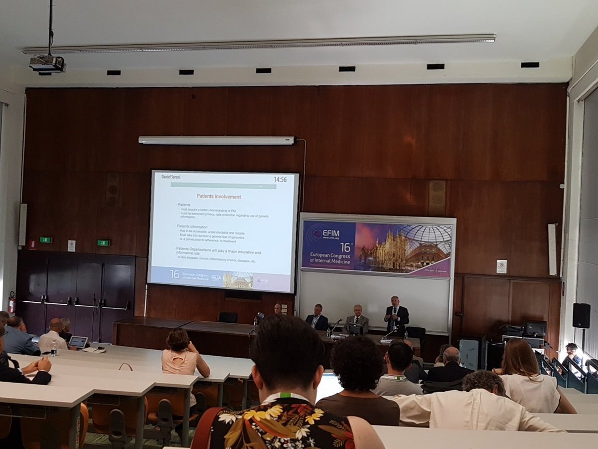 acp_netherlands's tweet photo. Imprtnce of #patientengagement mvg fwd #genomicmedicine #personalizedmedicine #bigdata -D.Sereni MD #ECIM2017 @ECIM2017 #internalmedicine https://t.co/081ufCSXRi