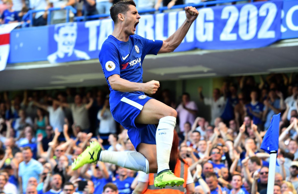 AbsoluteChelsea's tweet photo. Alvaro Morata has been nominated for the Premier League Player of the Month award for August. #CFC https://t.co/03Uq6GLPgq