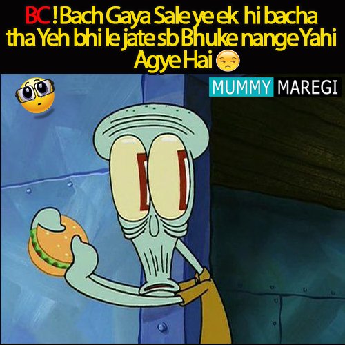 MummyMaregi's tweet photo. Bhut bhuk Lagi Hai bhai..🤪😜😪
#Hunger #feel #memes #funnymemes #burger https://t.co/yY5b58TApe