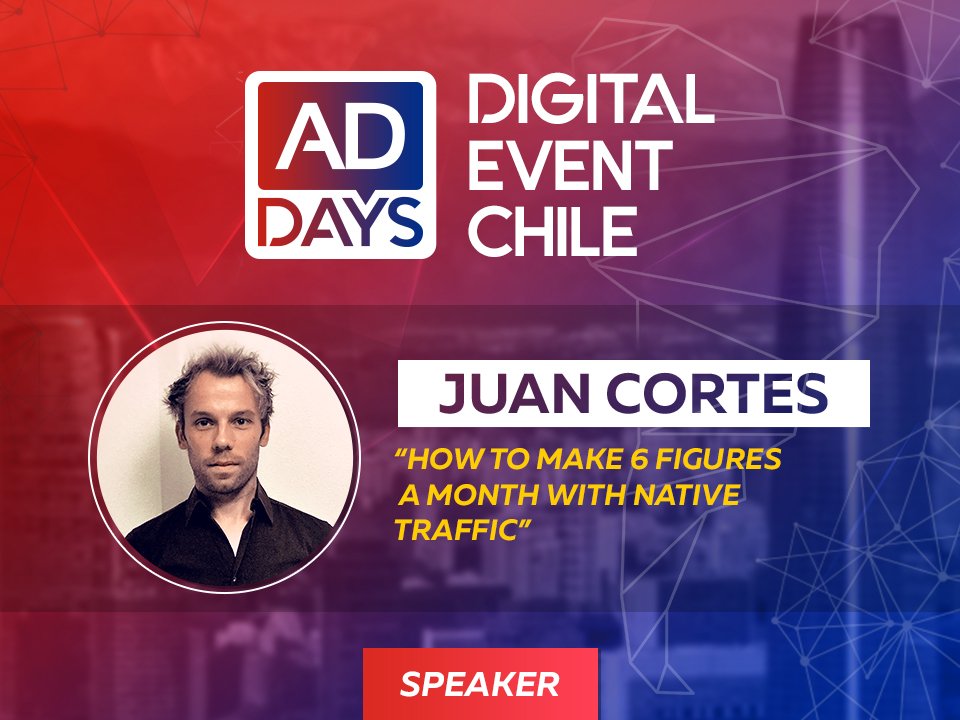 addays_events's tweet photo. Today we’d like you to meet one of ADdays speakers - super affiliate Juan Cortes!
#ADdays #ADdays2017 #ADdaysChile #ADdaysConference https://t.co/J32l17AE9w