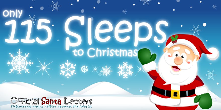 OfficialSanta's tweet photo. Jingle Jingle... 
Say hello to Kris Kringle!!!
❄️❄️❄️❄️❄️❄️❄️❄️❄️❄️❄️
ONLY 115 SLEEPS to CHRISTMAS!!! 
#SantasBack 🎅
#CountdownToChristmas https://t.co/mogew3h7Uf