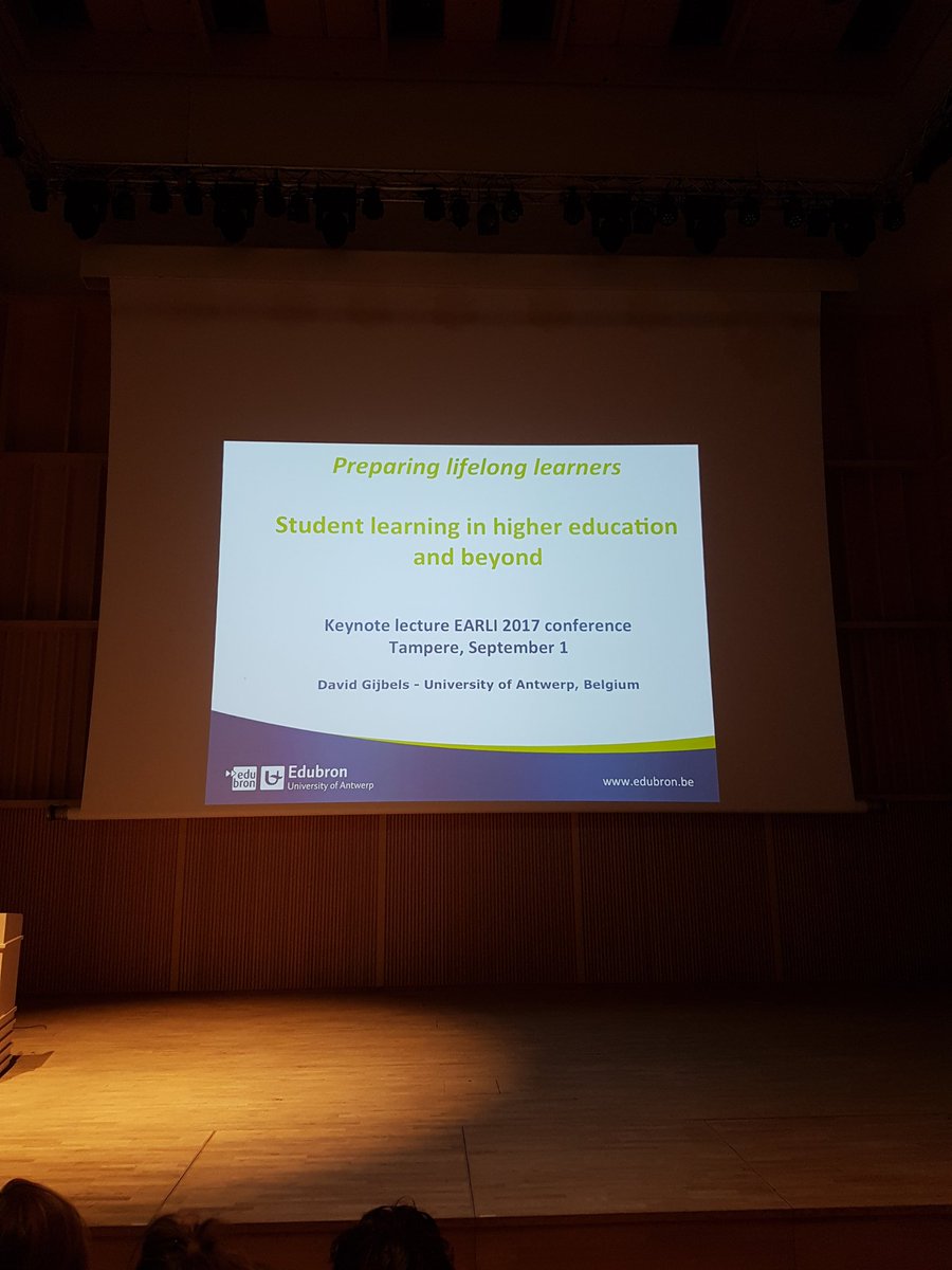 jfaddar's tweet photo. A lot of enthousiasm for @DavidGijbelsUA keynote address @EARLI2017! Again @EdubronUA research! #EARLI2017 #Edubron https://t.co/G91igEQklM