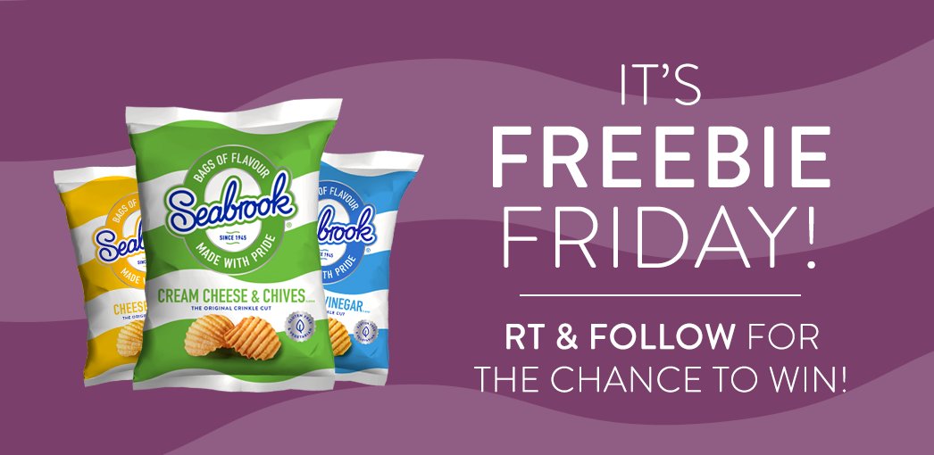 SeabrookCrisps's tweet photo. It's #FreebieFriday! #RT and follow for the chance to #win a box of crisps! (UK Only) https://t.co/qSo377H8M5