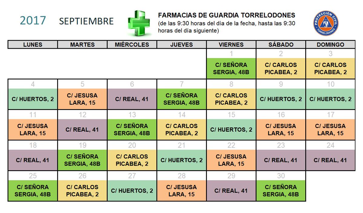 PCivilTorre's tweet photo. Éstas son las #FarmaciasGuardia #Torrelodones para el mes de septiembre
+INFO: https://t.co/53aVCEDvwP … https://t.co/MBNehNHxFC