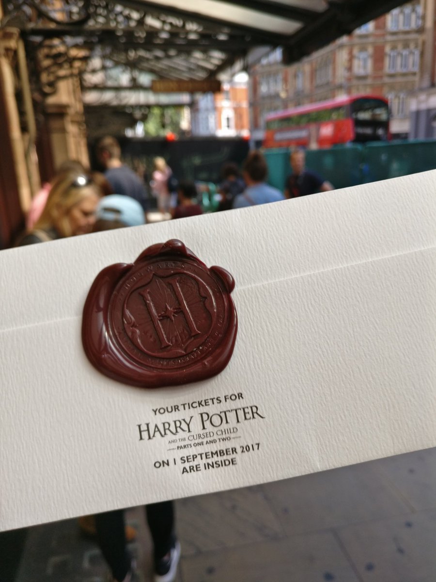 nickster's tweet photo. Collected my #Friday400 tickets for @HPPlayLDN #NineteenYearsLater https://t.co/2sQDBUghoy