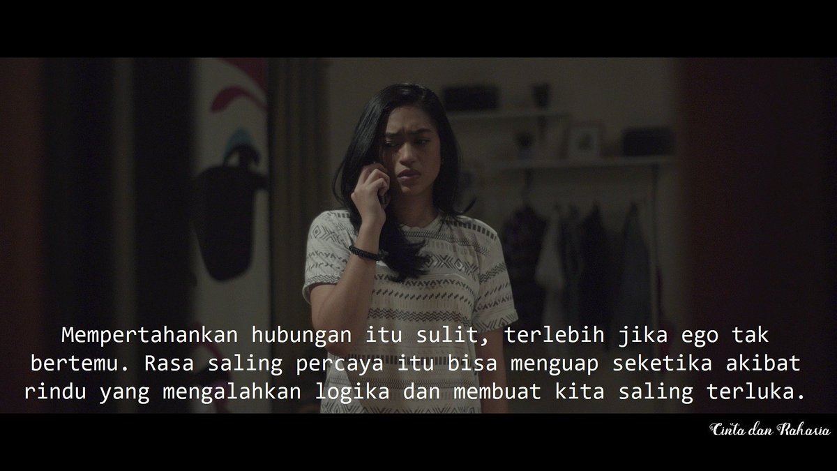 cintarahasiaNET's tweet photo. Mempertahankan hubungan itu sulit
#CDR2NET_15 #nontonNETjam5 https://t.co/SYuYuwUDnc