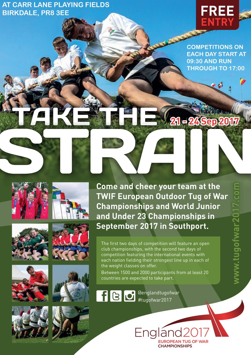 englandtugofwar's tweet photo. Just 20 days to go! #Birkdale #Southport #Merseyside #England #UK #tugofwar #GetRopedIn #tugofwar2017 #sport #FridayFeeling #Autumnishere https://t.co/ymoLGBiGeR