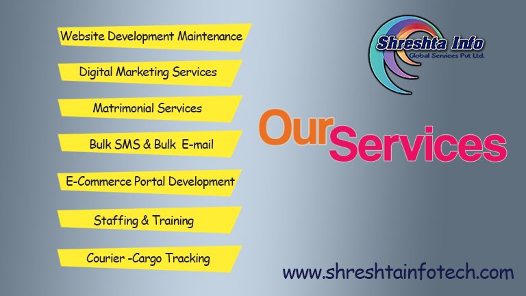 shreshtainfo's tweet photo. Solution for all your Services at One Place !!!
#Digital_Marketing #Web_Development #Shreshtainfotech https://t.co/cREse94RGi