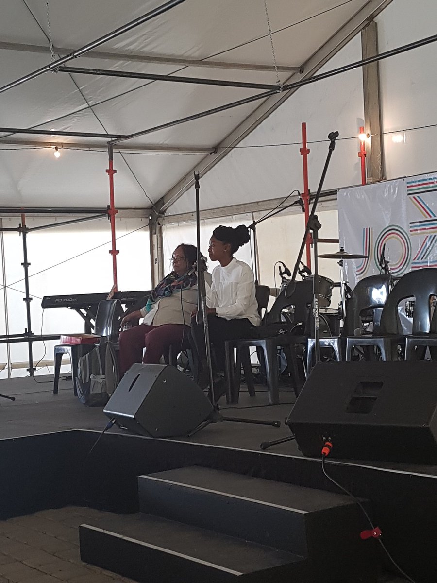 BlckPorcelain's tweet photo. Diana Ferrus talking to (Guest of the Fair) @kopanomabaso #JBF17 

@Jozibookfair https://t.co/AQ4JHRKu7X
