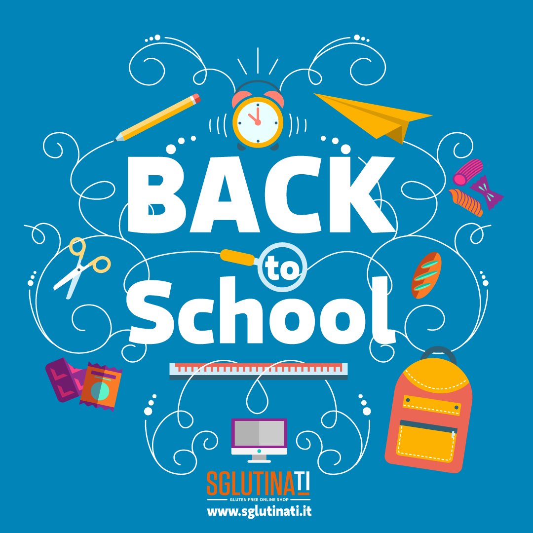 Sglutinati's tweet photo. Back to School Gluten Free! Scopri la fantastica promozione valida 
dal 1 al 30 Settembre su https://t.co/MdmShFU4Dt #freeshipping  #sconti https://t.co/LfuMFi89CH