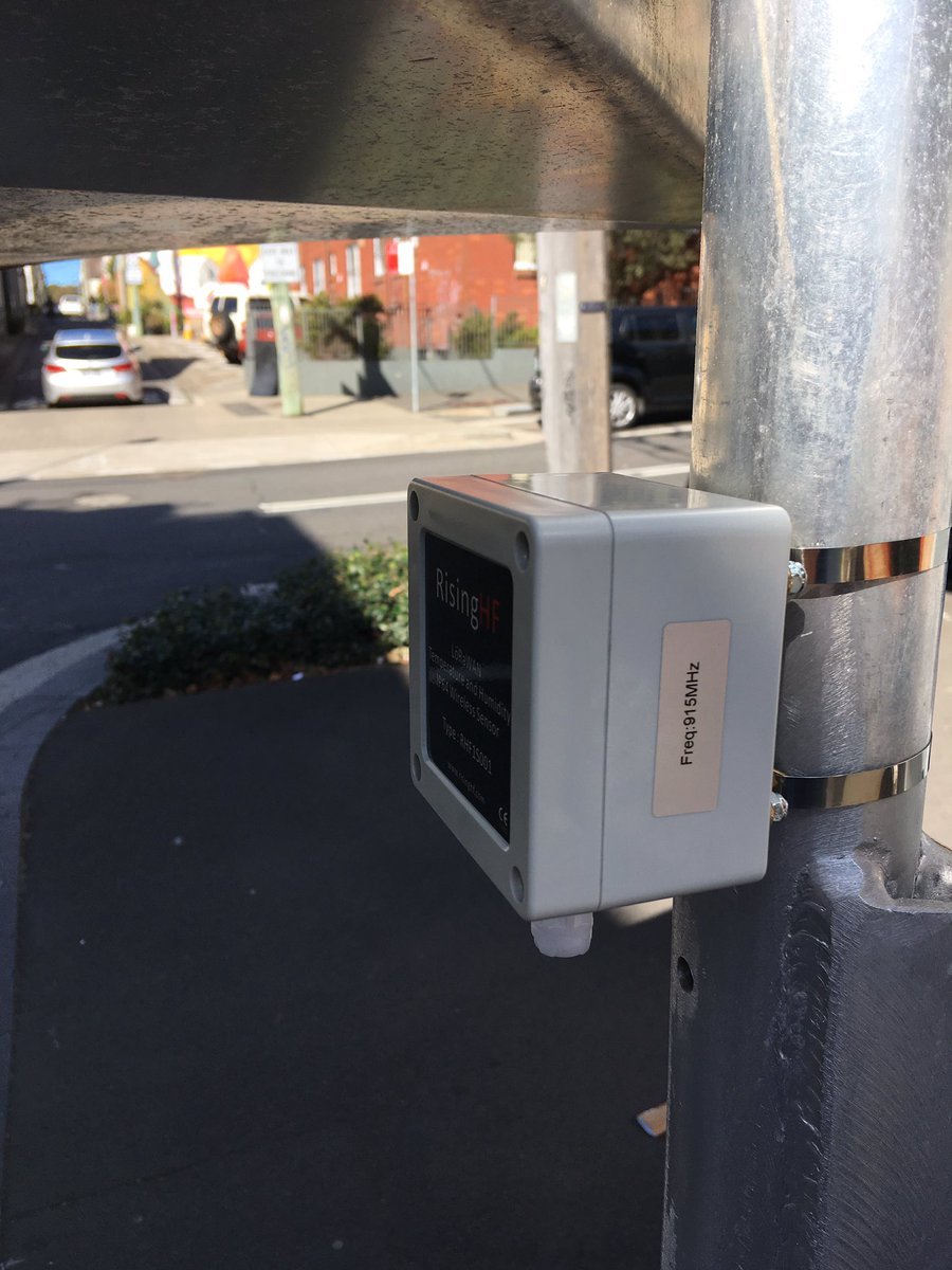 Installed our first LoRaWAN temp/hum sensors for City of Sydney today in Redfern &amp; Chippendale #urbanheat #SmartCity