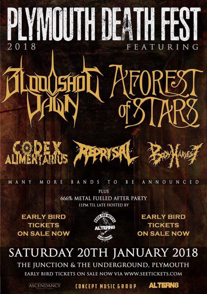 <a href="/CodexTheMasses/">Codex Alimentarius</a>  announced for Plymouth Death Fest - Jan 20th #ensomgmt