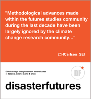 disasterfutures's tweet photo. Comment from @HCarlsen_SEI on why scenario development needs to be more systematic - https://t.co/XmelvTjWse  And in #disastersresearch too? https://t.co/6ES2pWjBPh