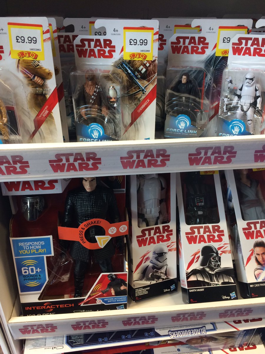 philthecool's tweet photo. The #StarWars #TheLastJedi #ForceFriday shelves at @SmythsToysUK are looking incredible #FOTForceFriday #BobaFett #Rey #Chewbacca https://t.co/7CiOTWBrns