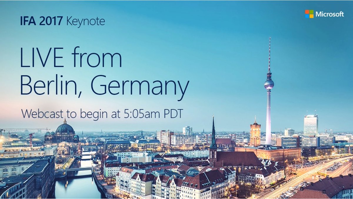 NecrosoftCore's tweet photo. How to watch Microsoft’s keynote at IFA 2017 https://t.co/NPm0JNyqbp https://t.co/UWnjHaAj61