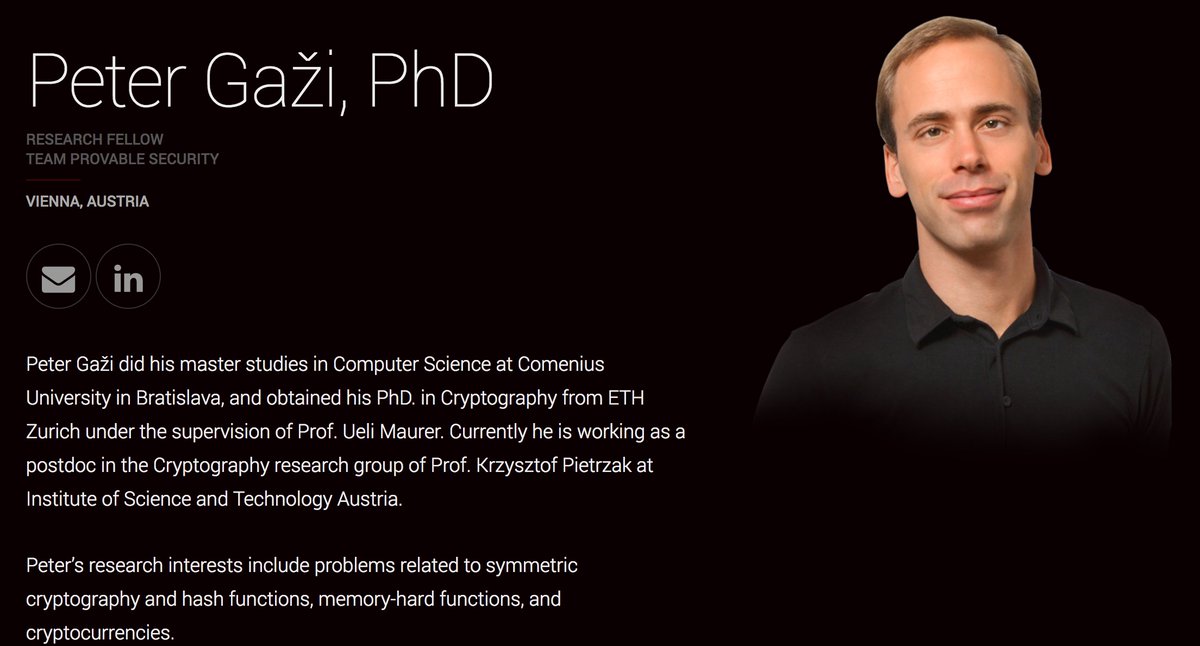 IOGroup's tweet photo. We are proud of IOHK's research fellow Peter Gazi, who will present his #research paper at #ESORICS2017  https://t.co/gohk1sh97Y #tech https://t.co/mJphg2xLh0