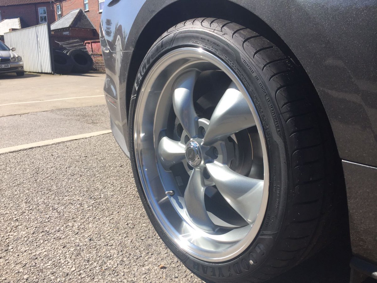 BushTyres's tweet photo. #Ford #Mustang Ecoboost in for a full set of 20" @AmericanRacing #Torqthrust wheels fitted with @goodyear_uk EagleF1A at Horncastle Depot https://t.co/s4vO9x6SMd