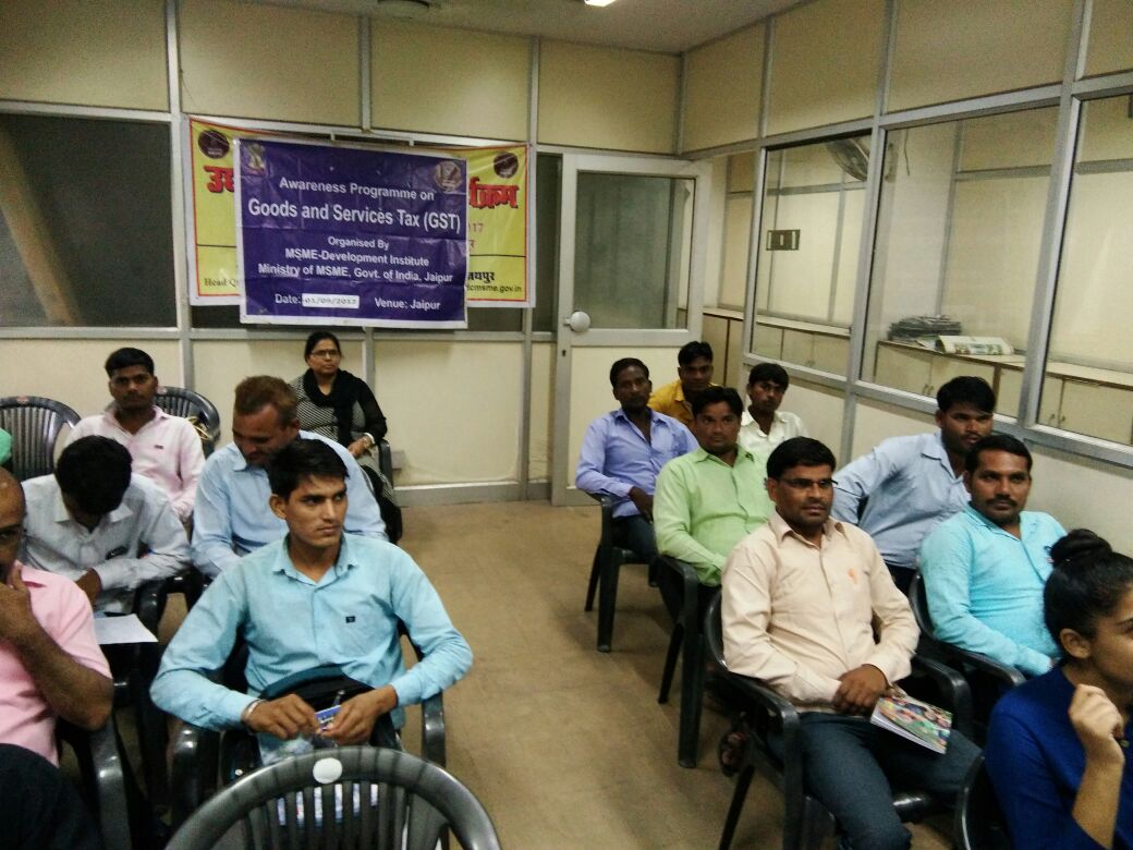 msmedfojaipur's tweet photo. #GSTforMSME@MinMSME MSME-DI Jaipur organized Awareness programme on GST in EDP Programme on 01.09.2017, at MSME-DI Jaipur https://t.co/e3jIw2H6E3