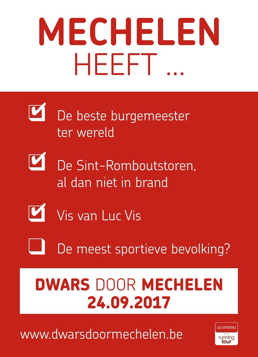 Is dat zo <a href="/BartSomers/">Bart Somers</a> <a href="/StadMechelen/">Stad Mechelen</a> ? 24/9 Dwars door Mechelen 2017!