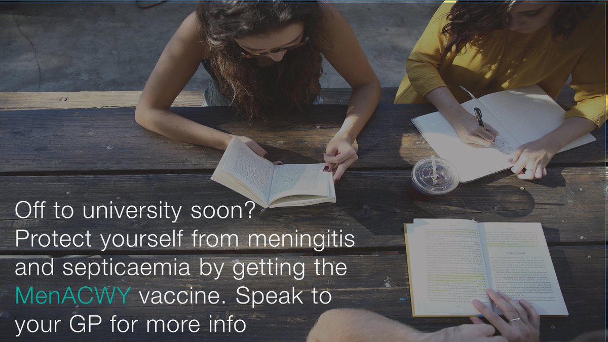 We’re encouraging university freshers to get the #MenACWY vaccine. More info here: bit.ly/MenACWY16