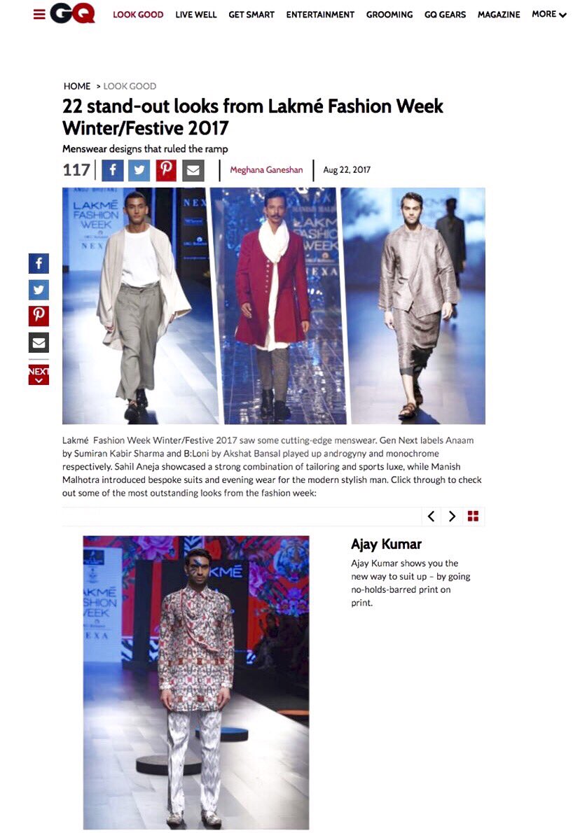 dev_paimal's tweet photo. 22 stand-out looks from Lakmé Fashion Week Winter/Festive 2017
#GQINDIA #LakméFashionWeek #ajaykumar #devpaimal https://t.co/gCcaldG9d4