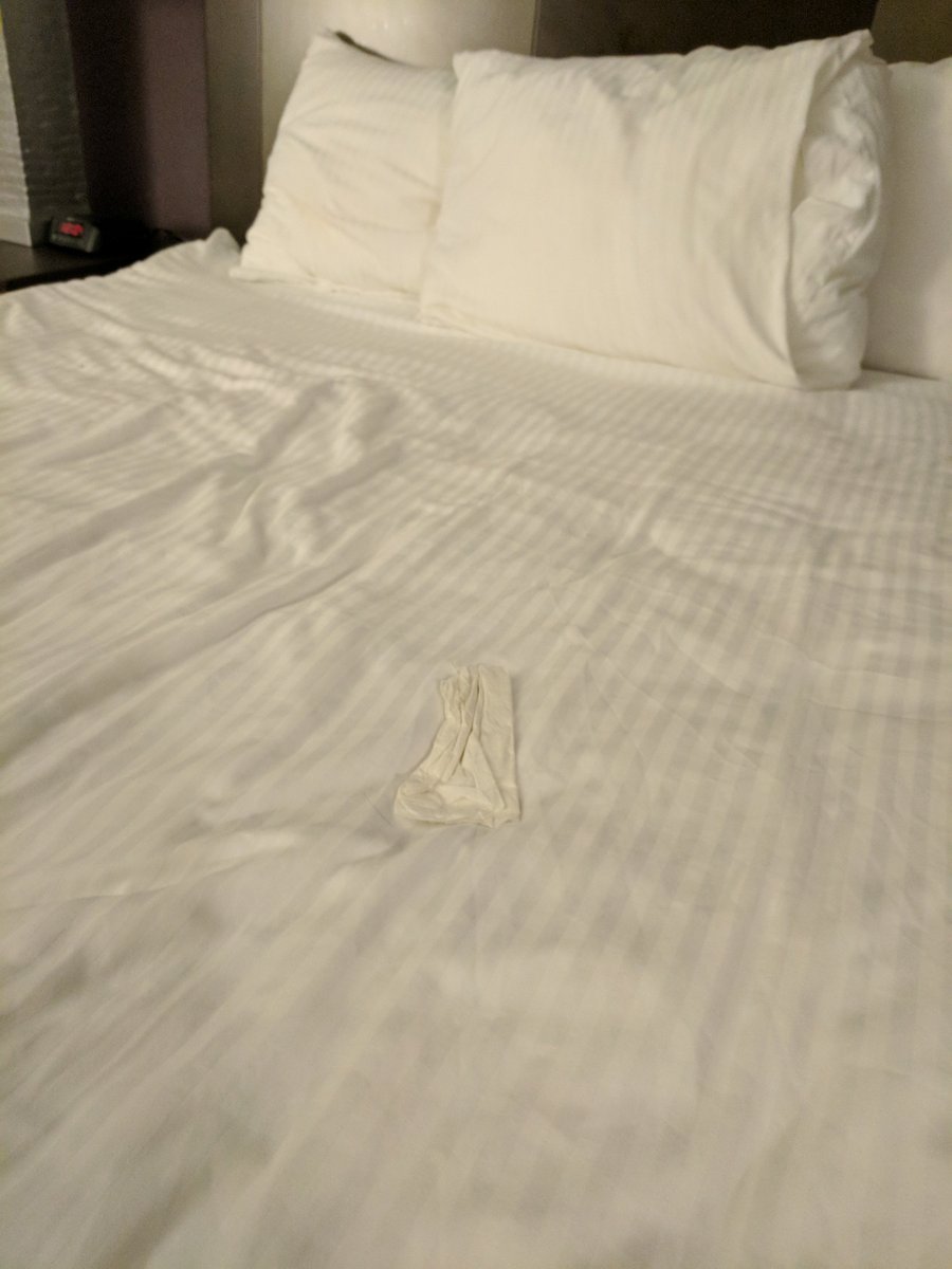 ZachAuclair's tweet photo. @LQ found a nice toilet paper surprise in our bed sheets in Mechanicsville, PA. Rude and confrontational staff too. Never staying again!! https://t.co/qtTzlWcryE