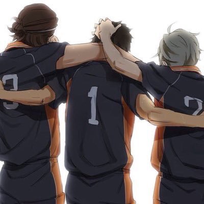 この3人の背中いつまでも拝んでいたい人リツイート🙌🏼 #東峰旭 #菅原