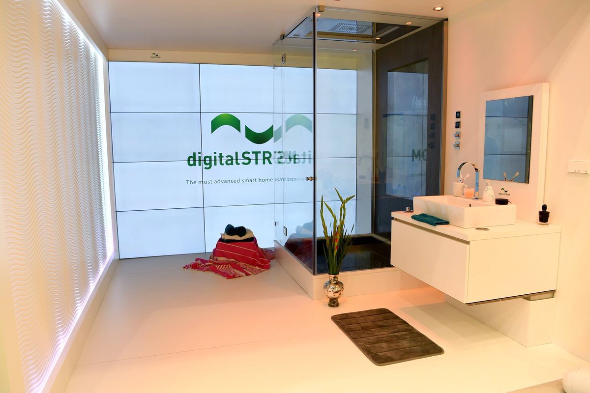 digitalSTROM's tweet photo. #digitalSTROM zeigt auf der #IFA2017 das digitale Bad #dornbracht #wassermarsch #zimmermitwunschaussicht #smarthomewellness https://t.co/YGziMPuaI9