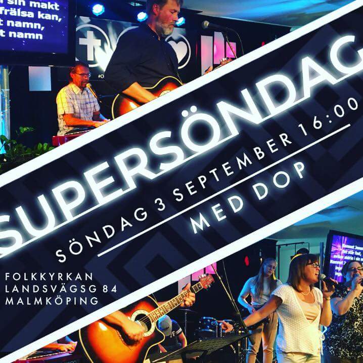 folkkyrkan's tweet photo. BREAKING NEWS! 
Nu på söndag 16:00 kickar vi igång höstterminen med en Supersöndag och Dop. Drop in fr 15:45. Vi ses på söndag! https://t.co/zuDWZCUAvN