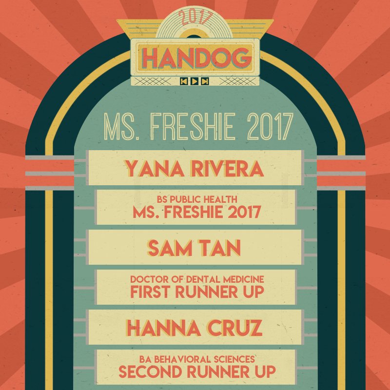 Handog2017's tweet photo. Congratulations to this year's Mr. and Ms. Freshie! #Handog2017 https://t.co/SAskPsJqNK
