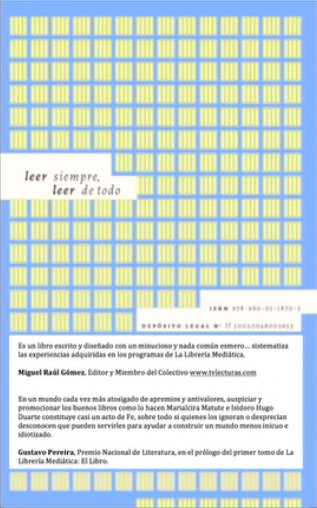 TVLecturas's tweet photo. El II Tomo de "La Librería Mediática: El Libro 2010-2017" estará listo en 2018. Puedes descargar el primero en https://t.co/cQOiWaQMAo https://t.co/KPnVROaJ43