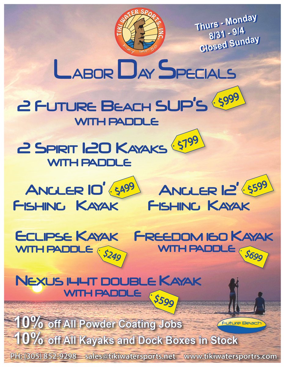 TikiWater's tweet photo. Labor Day Sales https://t.co/LraMrXfDws