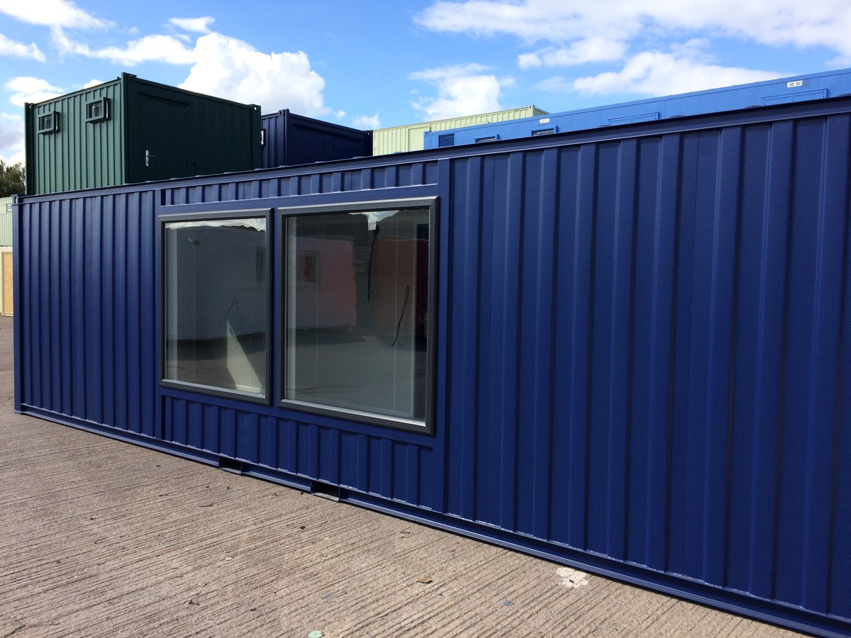 Good looking unit with fixed anthracite upvc windows getting ready to leave the factory