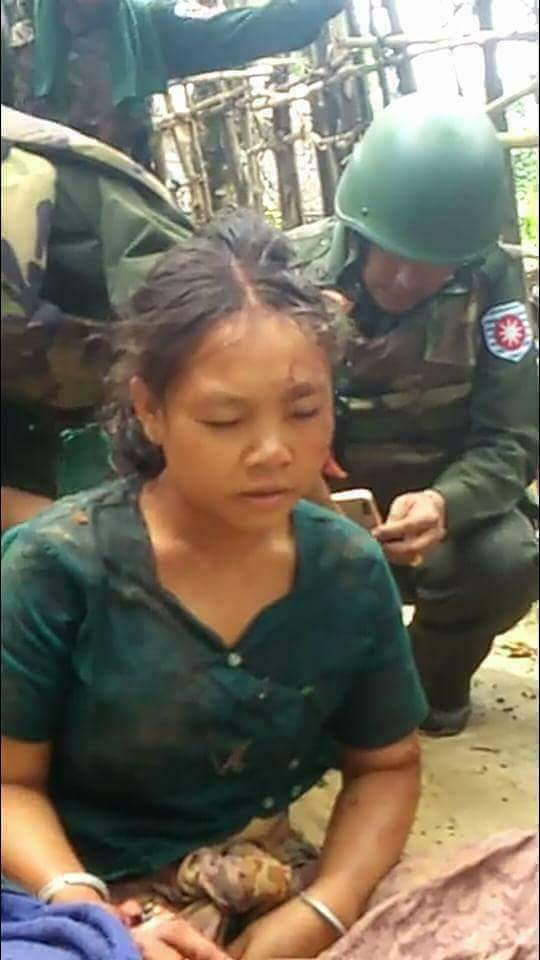 KhineMinMyat1's tweet photo. #Bangali terrorists(so call #Rohigya)attacked violence #Cheakama lady seriously and killed her young son(2year old) afont her in #Buthidaung https://t.co/gp2hHcRvYn