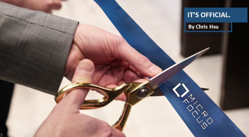 MicroFocus's tweet photo. Chris Hsu, CEO #MicroFocus, invites you to #DiscoverTheNew as the merge w/ Micro Focus becomes official: https://t.co/hQoOjYiJKV @chsu1992 https://t.co/0PMEAhSnG0