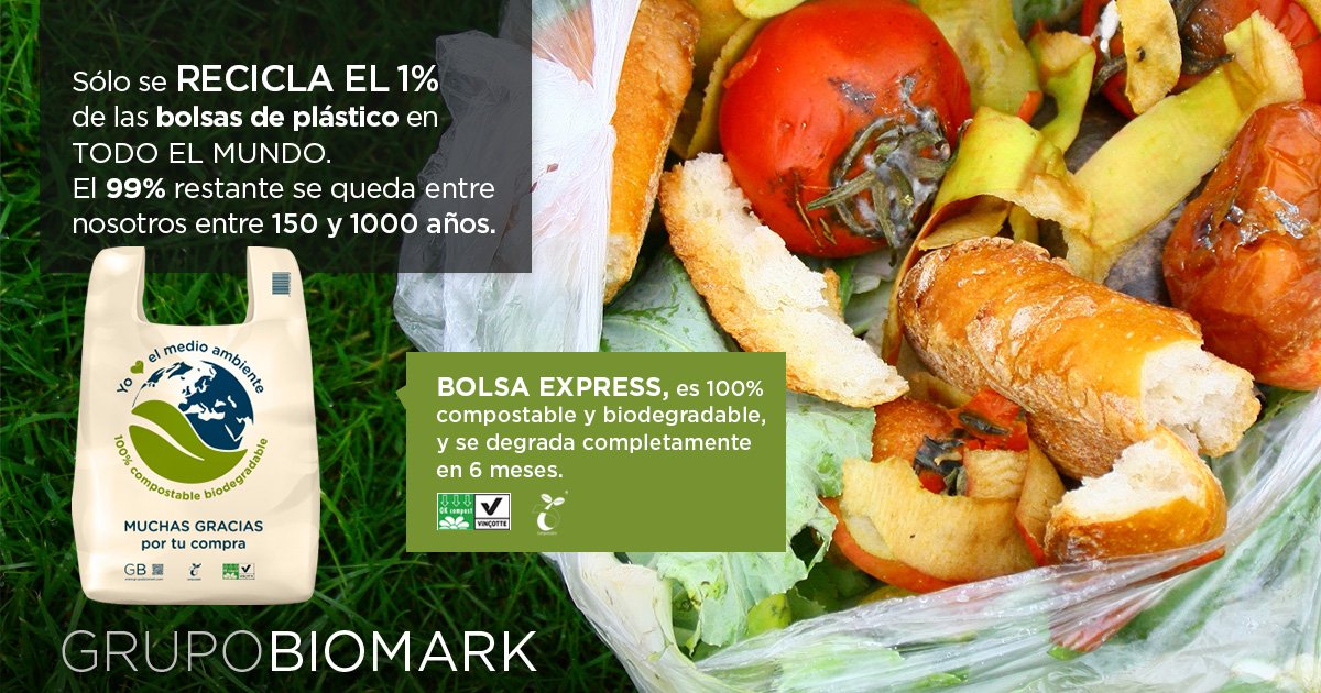 grupobiomark's tweet photo. Basta de bolsas de plástico!! 
Usemos #BolsaExpress por el planeta, por nosotros, por nuestros hijos.

#Ecología #compostable #compost https://t.co/pXZP2VYPI6