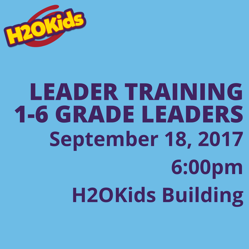 H20Kids's tweet photo. If you are interested in serving with our 1-6 graders and hearing the vision of H2OKids please join us for our leader training! https://t.co/oJP1H1W1ys