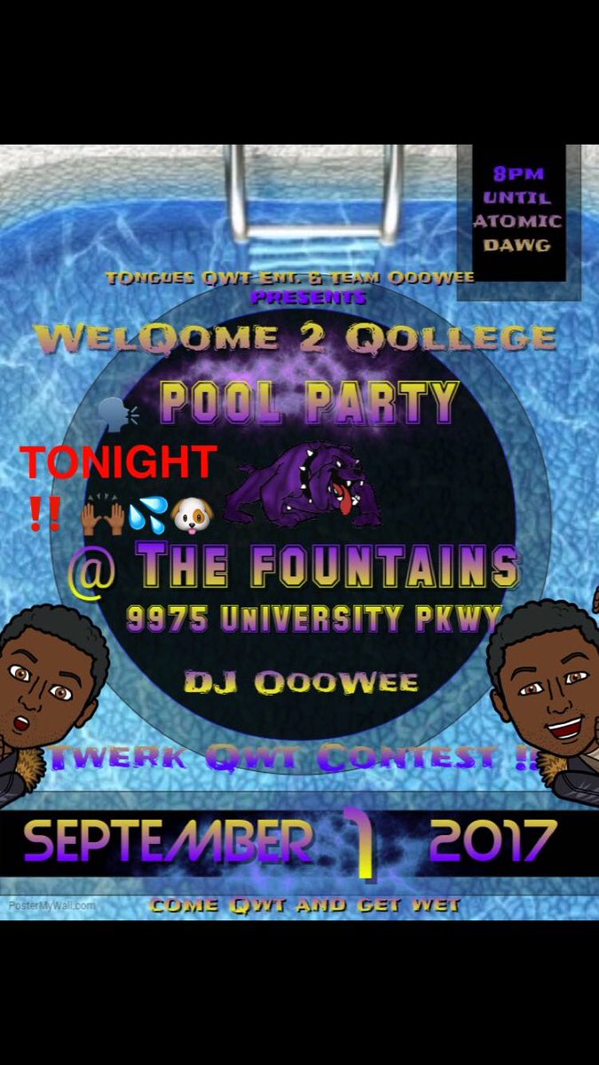 Devil_lynn's tweet photo. Ooo don't forget the Dj πππ£π£ @1MrOooWee #WeeLitWeekend he's a pretty lit DJ ππ€·π½ββοΈ nah frfr tho UWF come out & support π€ pool party tonightπ https://t.co/0BmrCOke9y