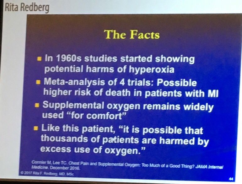 Gansrob's tweet photo. Supplemental oxygen for comfort should be abandoned #ECIM2017 https://t.co/g60DS3wvgn