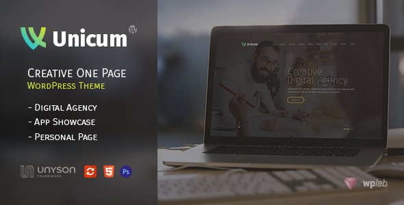 ItsWPLocker's tweet photo. #Wplocker #Free #WordPress #Themes #Plugins Unicum v1.3.5 - One Page Creative WordPress Theme https://t.co/KnU687m5eN https://t.co/Fw16gM9g8Q