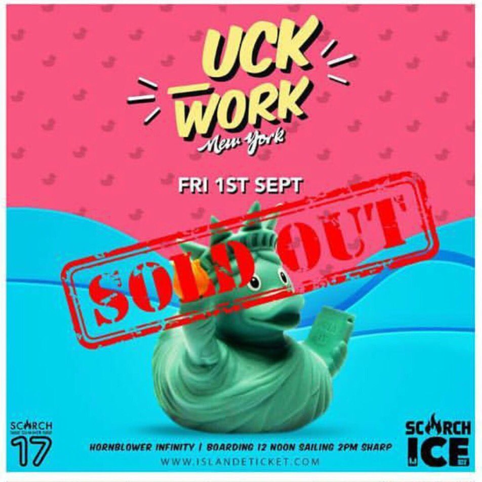 IceBoxEnt's tweet photo. If you have a ticket, where d duck are you??
#DuckWork NY, it is time 🙌
#scorchdawg #iceboxent
#SOLDOUT #LaborDayWeekend #_uckwork https://t.co/qM8CWEihio