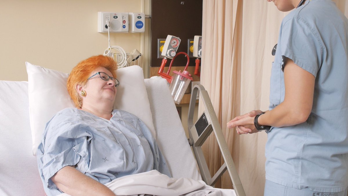 MGHToronto's tweet photo. New approach to engaging #patients in recruitment. Lynn, pt advisor simulates hospital scenario https://t.co/ES2qlrdT2I #MGHInnovationMinute https://t.co/1dXkO2ZeE2