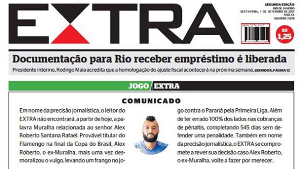 Flapress fez Muralha, o frangueiro da NaSSão, ir até pra Seleção e agora o humilha em público Flapress fez Muralha, o frangueiro da NaSSão, ir até pra Seleção e agora o humilha em público