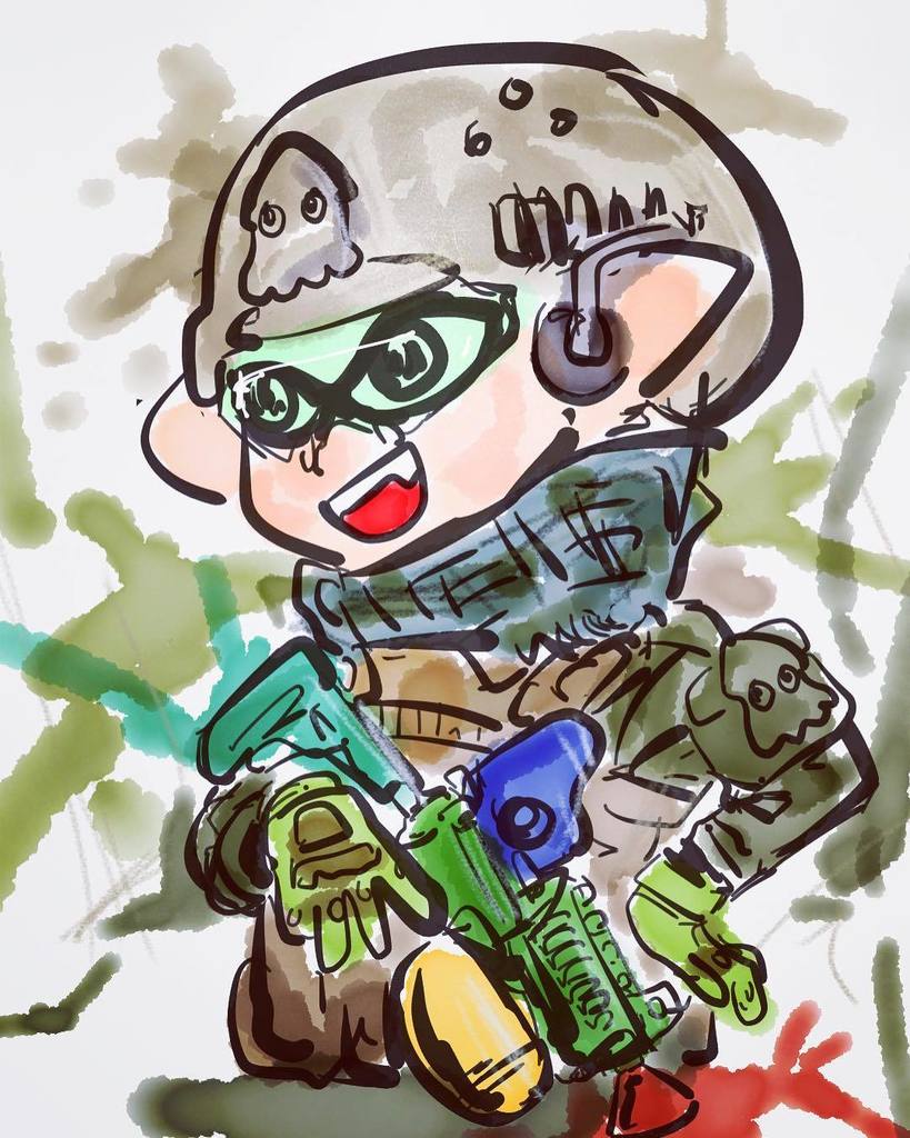 nimishel's tweet photo. Inkling Operator イカ要員 #splatoon2 #スプラトゥーン2 #fiftythreepaper #53페이퍼 #stylus https://t.co/a4fYrKkeYX https://t.co/pvr880QqfM