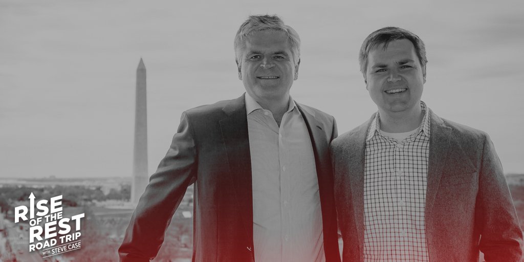 RiseOfRest's tweet photo. .@SteveCase and @JDVance1 are headed to the heartland! Click here to attend the #RiseOfRest 🚌 tour: https://t.co/uxM8cJYog2 #ROTR6 https://t.co/HbvhrEapQN